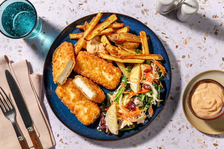 Sprøpanert halloumi