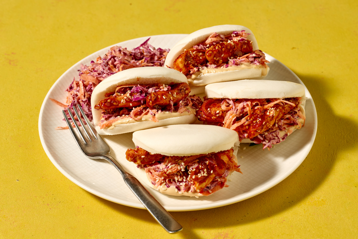 Snabblagade bao-bröd med kyckling