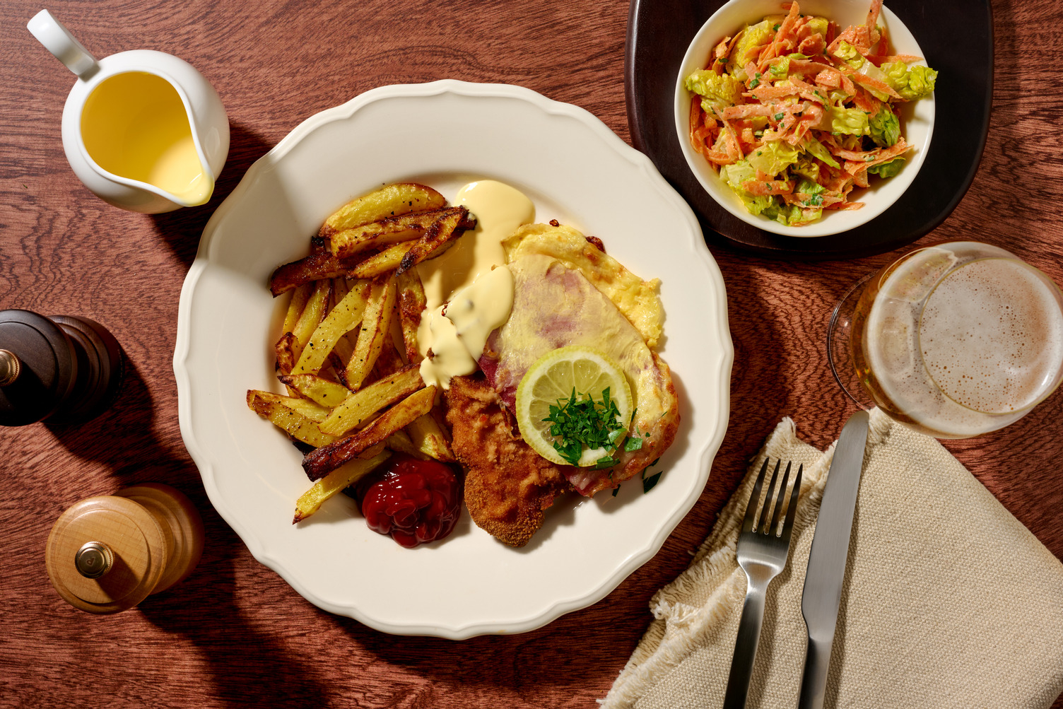 Schweinsplätzli mit Schinken & Hollandaise
