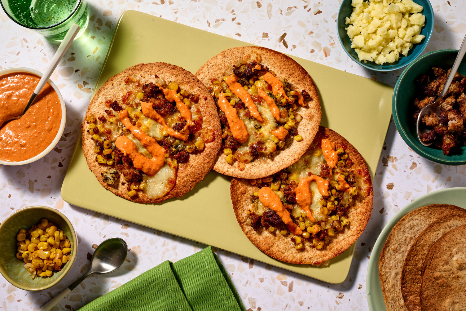 Pizzatacos med fläskfärs