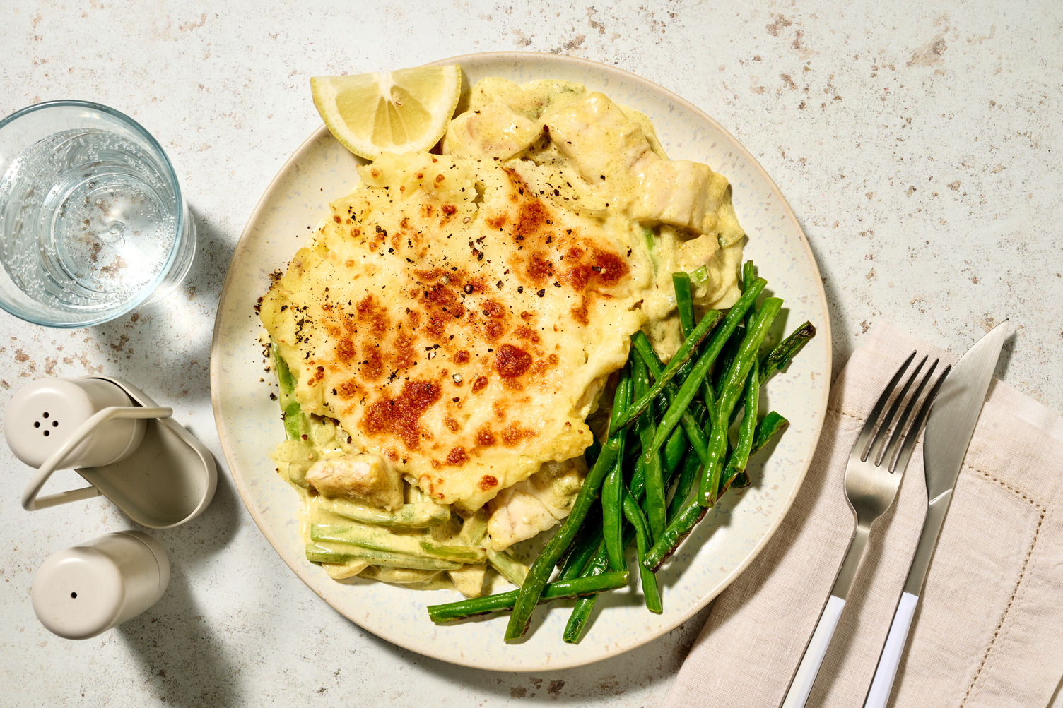 Krämig fisk- och broccoligratäng