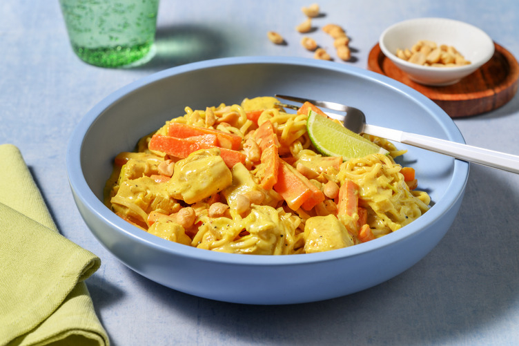 Dry Laksa Goreng-style Chicken Noodles