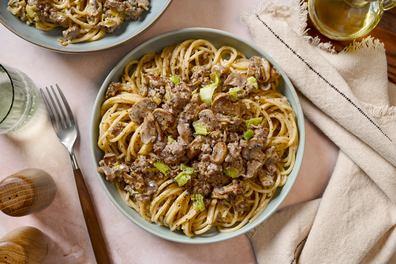 Spaghetti mit Bio-Rinderhack-Ragù Bianco