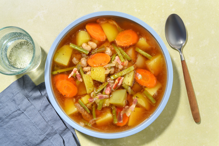 Würziger Bohnen-Eintopf mit Bacon
