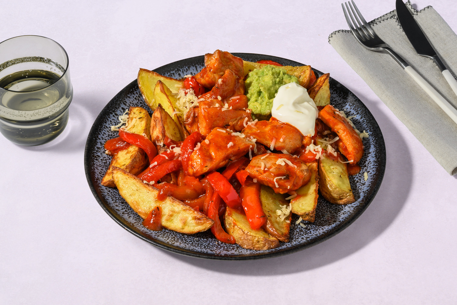 Fajita Chicken Loaded Wedges