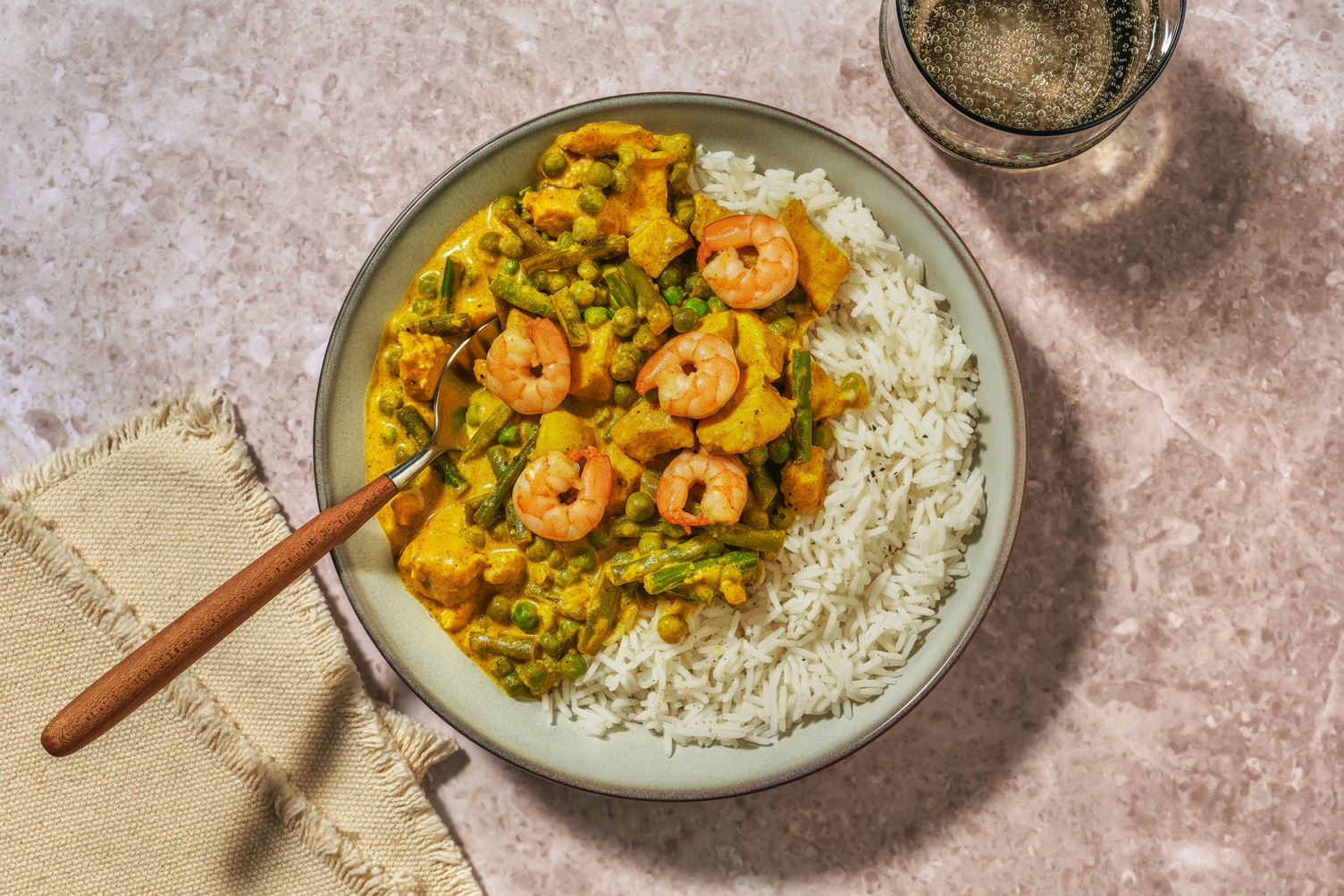 Comforting Coronation Chicken and Prawn Curry