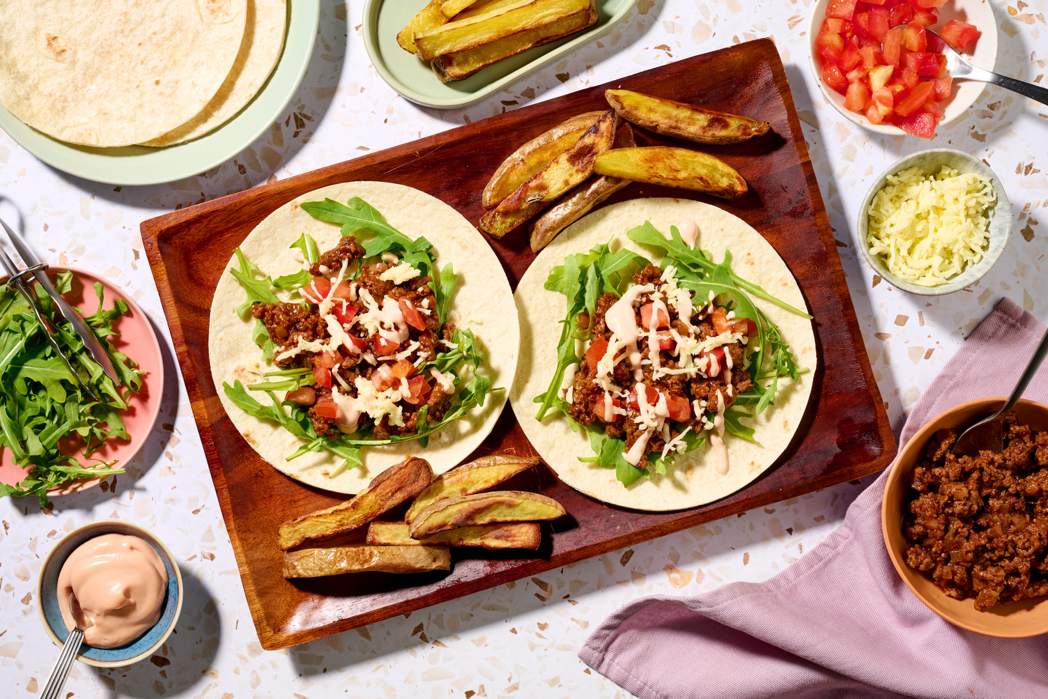 Double Beef Cheeseburger Inspired Tacos