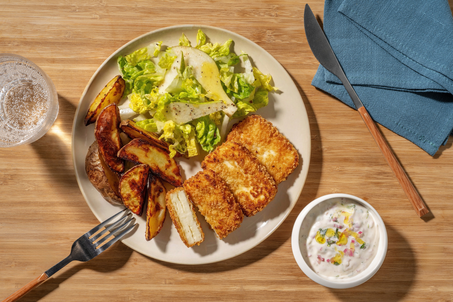 Pankopanerad halloumi