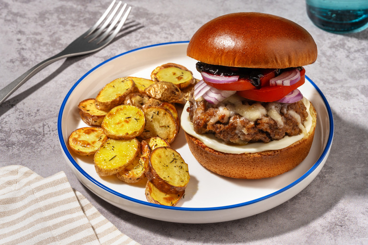 Blueberry-glazed Pork Burgers