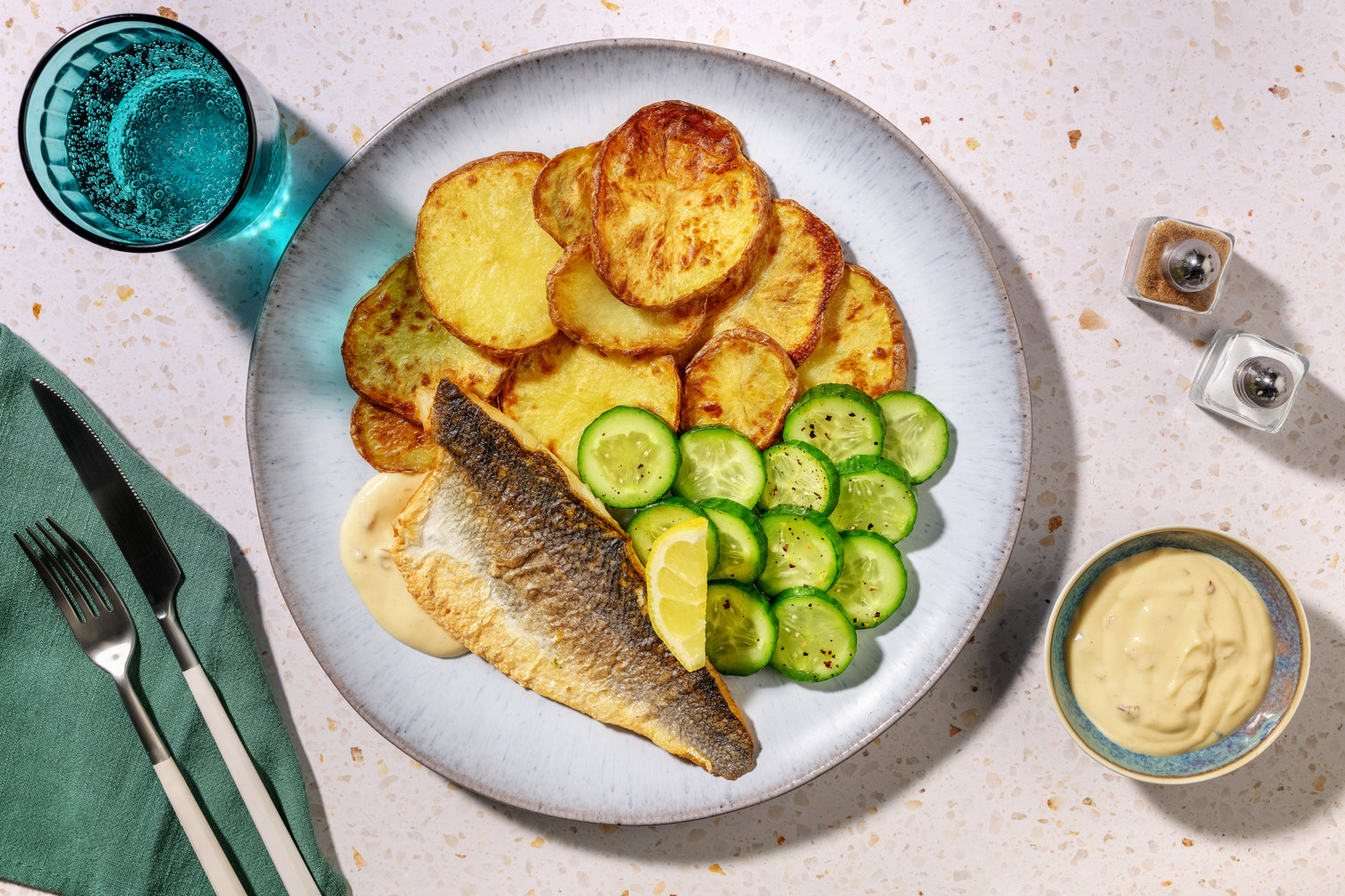 Pannfisch und Bratkartoffeln vom Blech