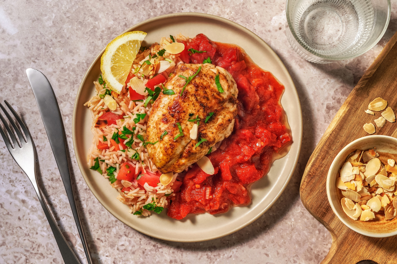 Sayadieh: Bio Huhn & Reis nach libanesicher Art