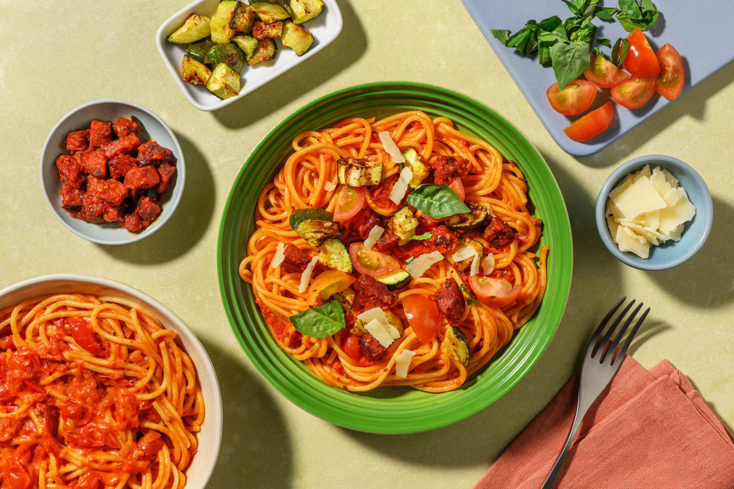 Pizza-inspireret pasta