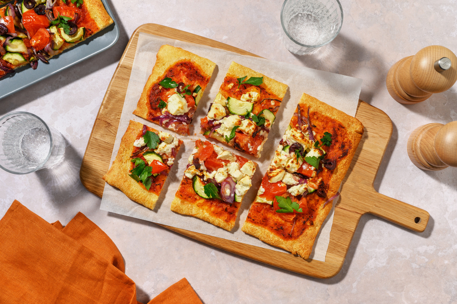 Gresk-inspirert  pizza 