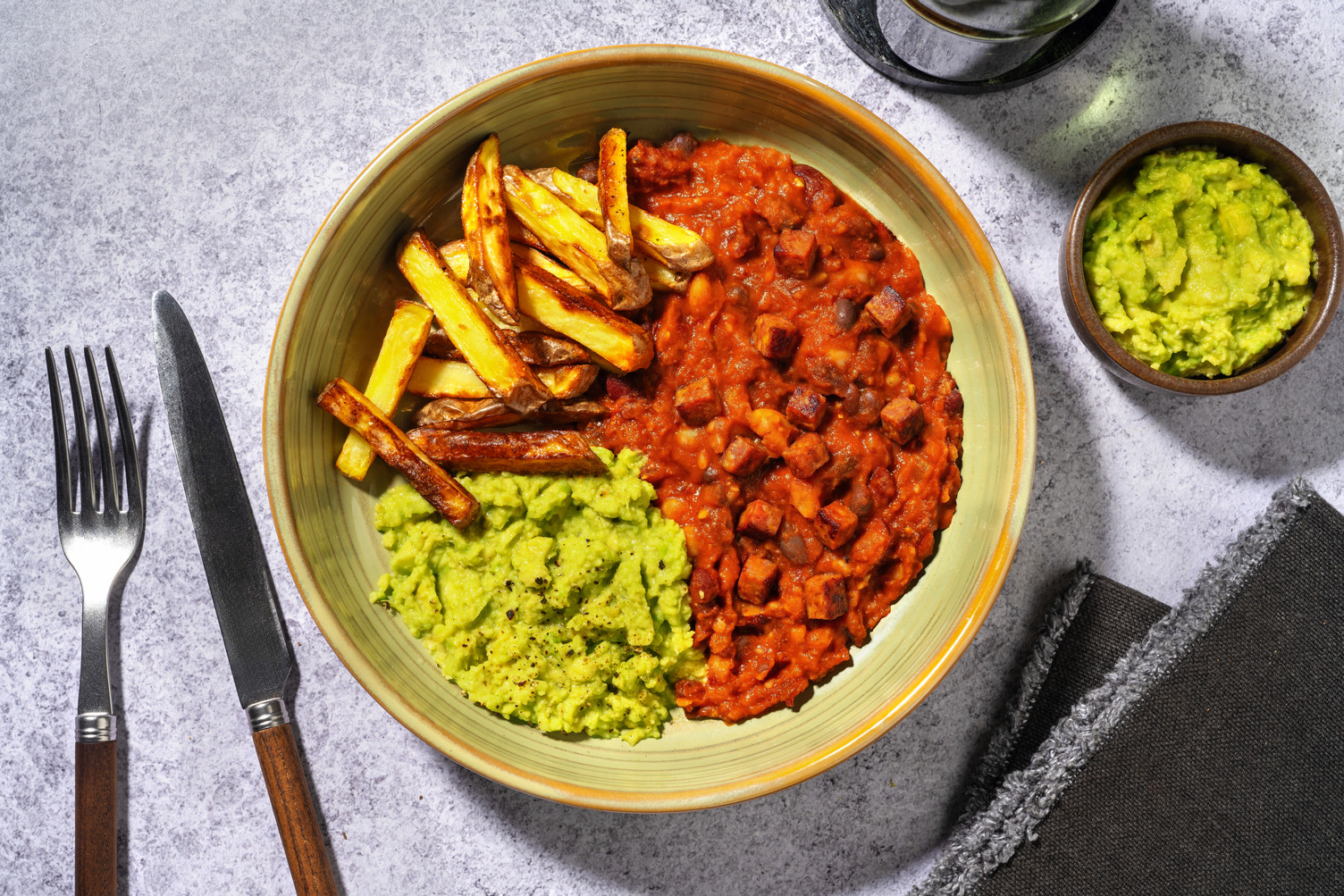 Black Bean and Chorizo Loaded Fries