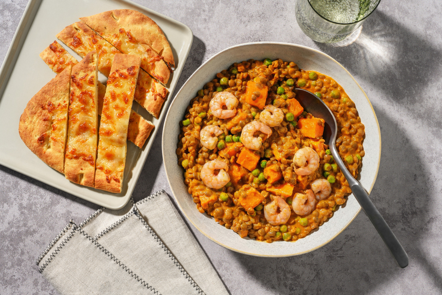 Mild Prawn and Butternut Lentil Korma