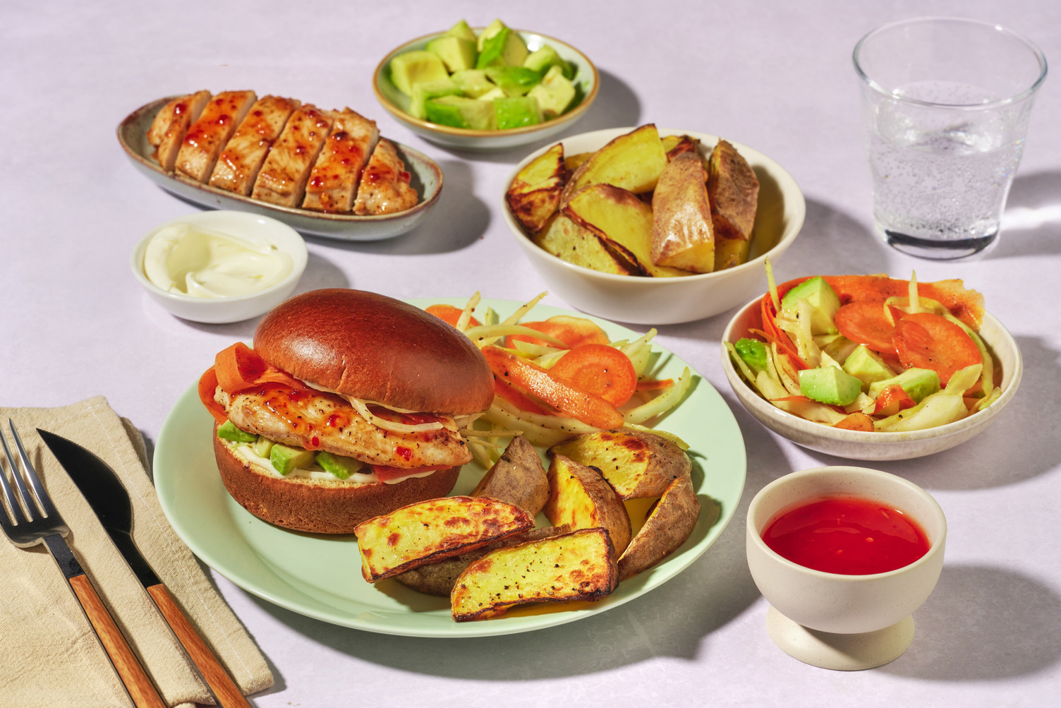 Sticky Sweet Chilli Chicken Burger