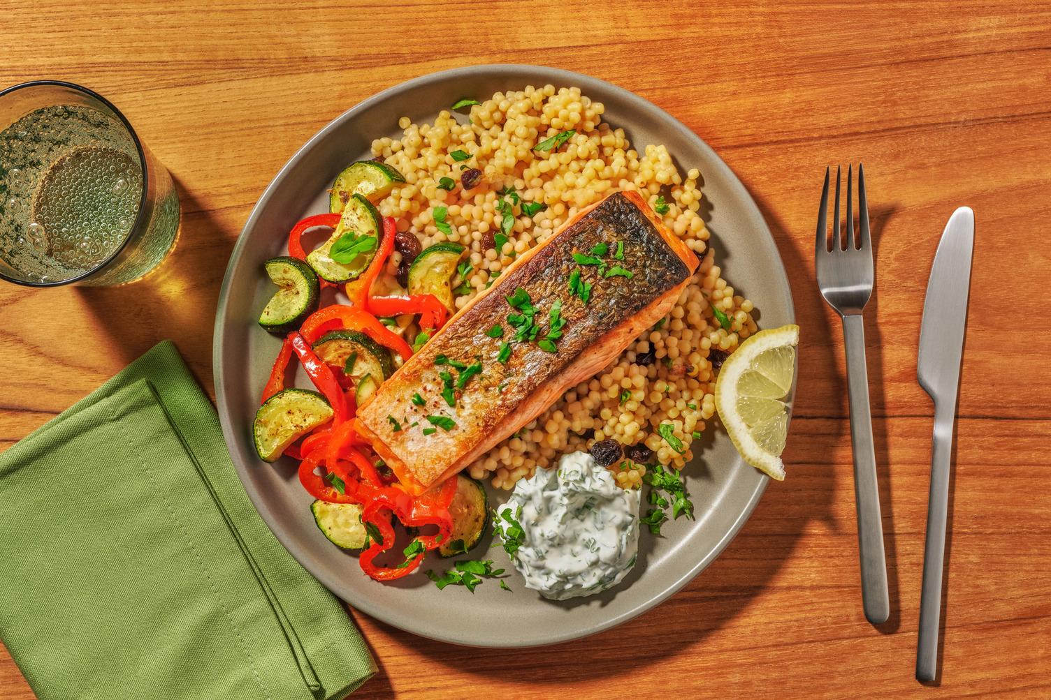 Levantine Zaatar-Lachs mit Perlencouscous