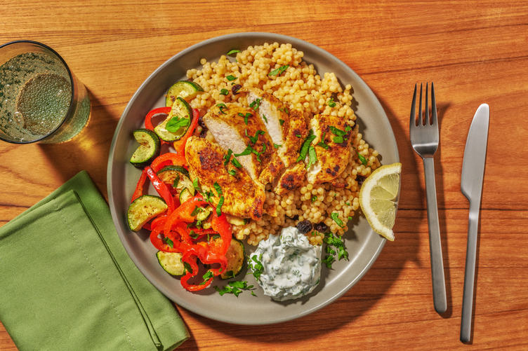 Levantine-style Salmon and Pearled Couscous 
