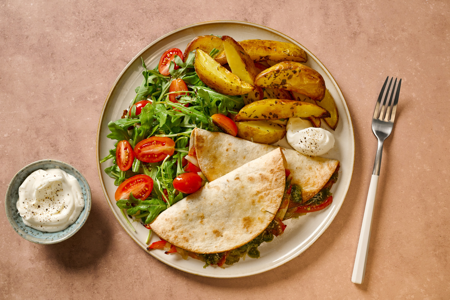 Caprese Quesadillas and Wedges