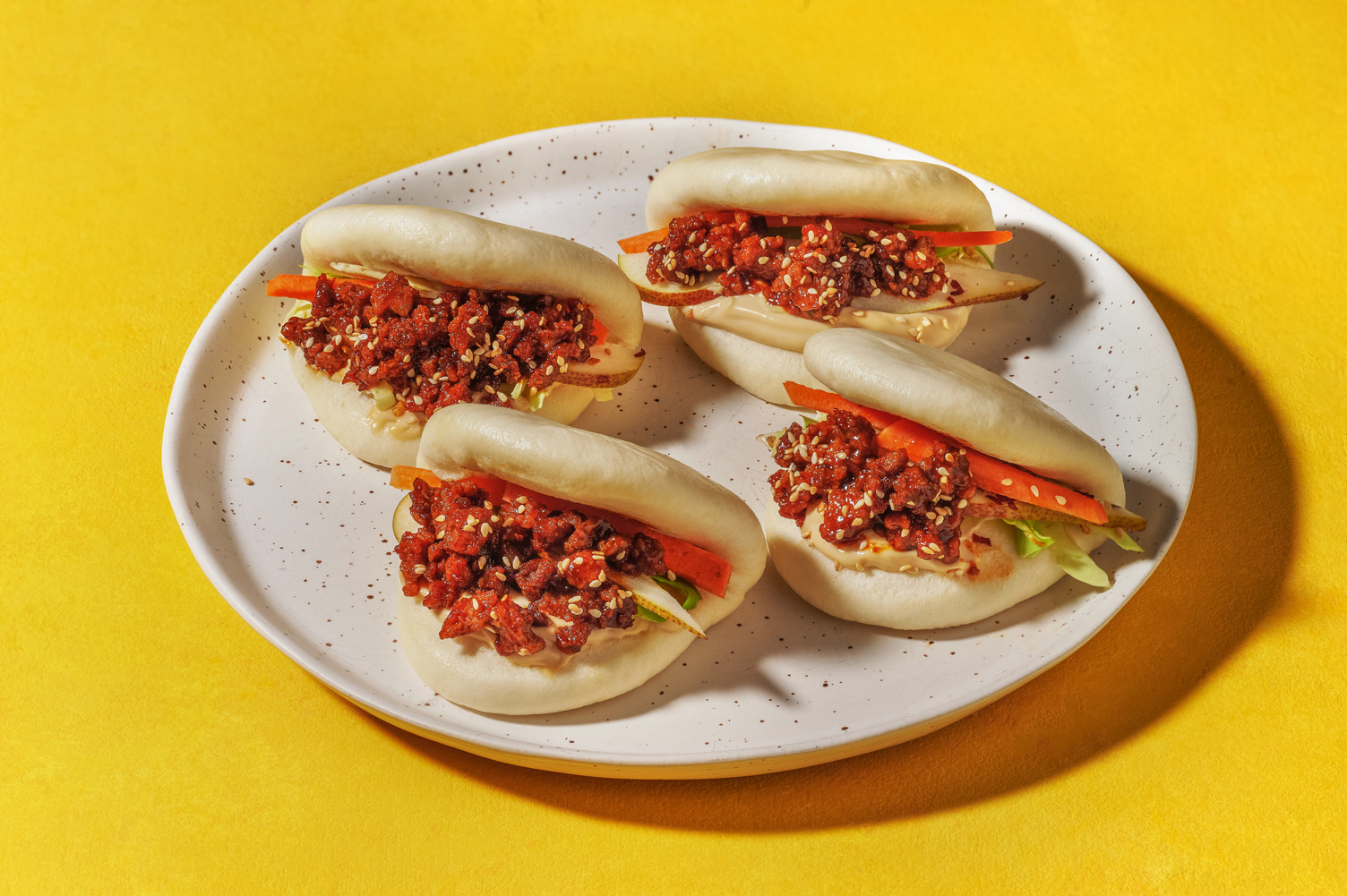 Koreansk BBQ-nötfärs i bao-bröd
