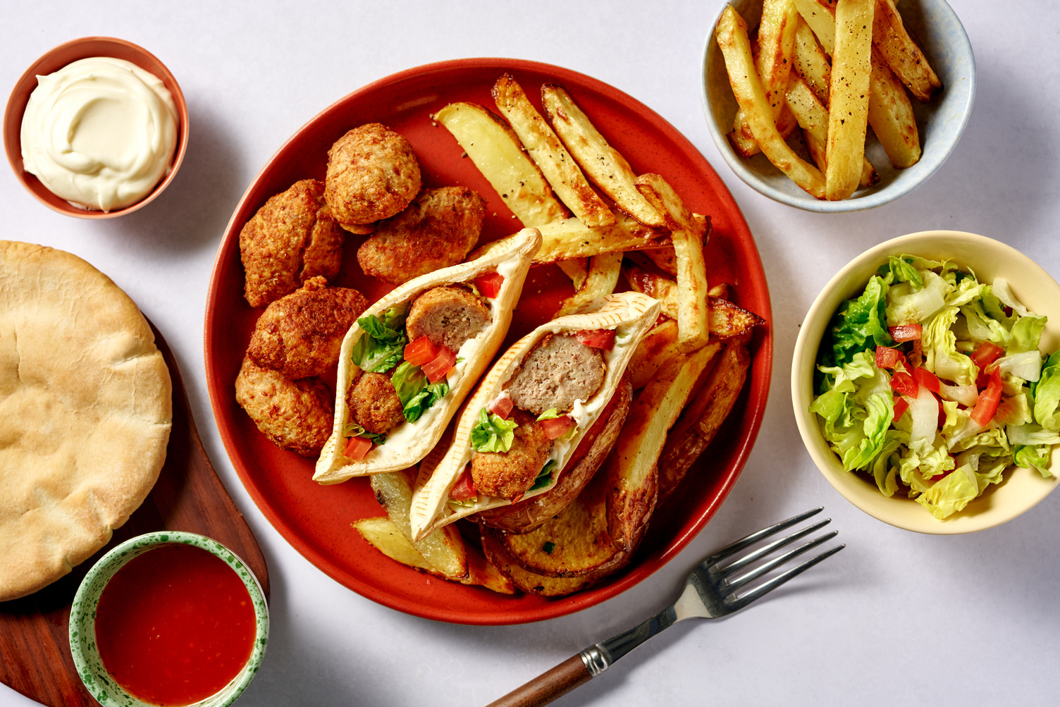 Build Your Own: Pork Kofta Pittas