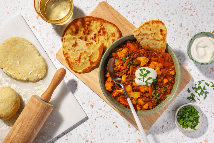 Selbst gemachtes Naan-Brot
