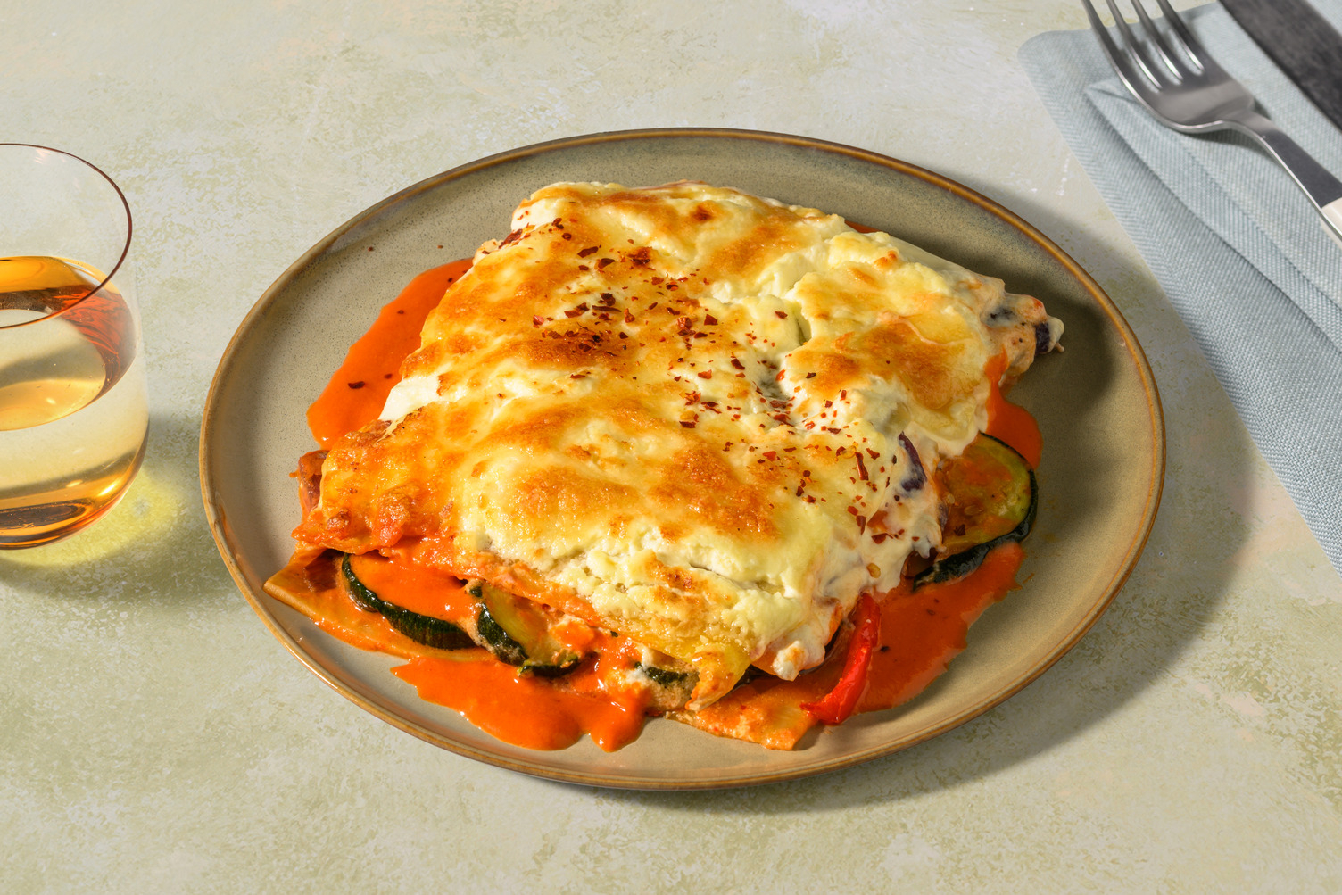 Roasted Vegetable and Bacon Lasagne
