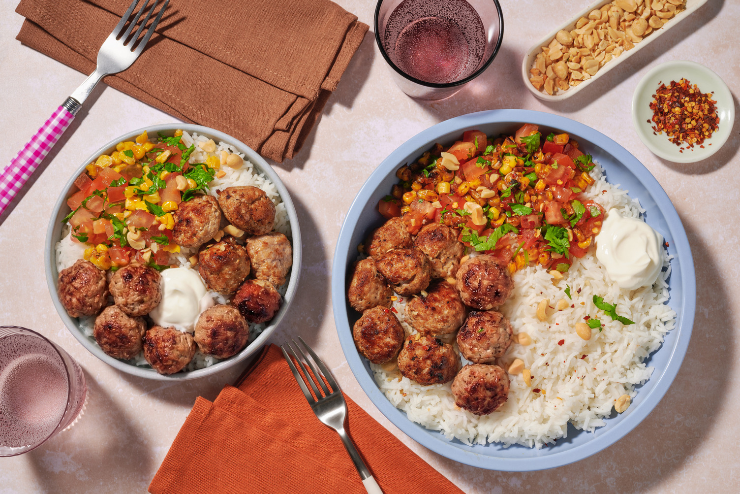 Family Favourite Mexican Style Double Pork Meatball Bowl
