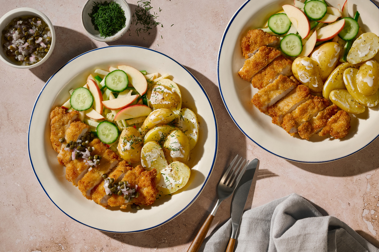 Family Favourite Crispy Pork Steak and Potato Salad
