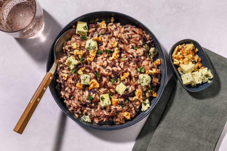 Risotto invernale al radicchio e Gorgonzola Dop