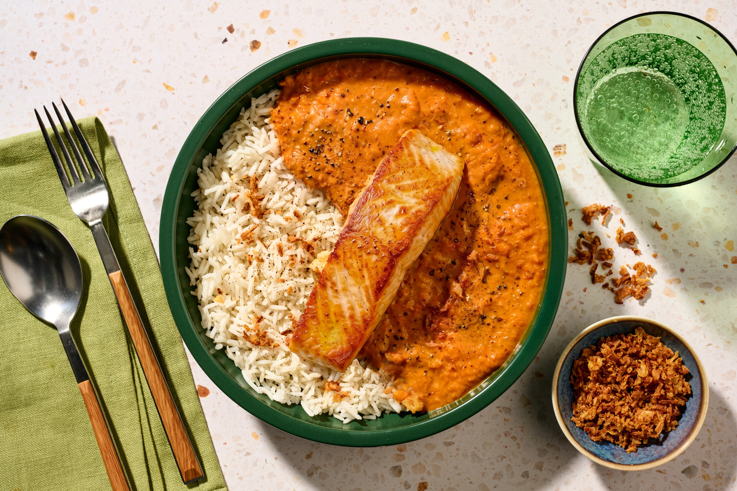 Creamy Salmon Curry and Rice