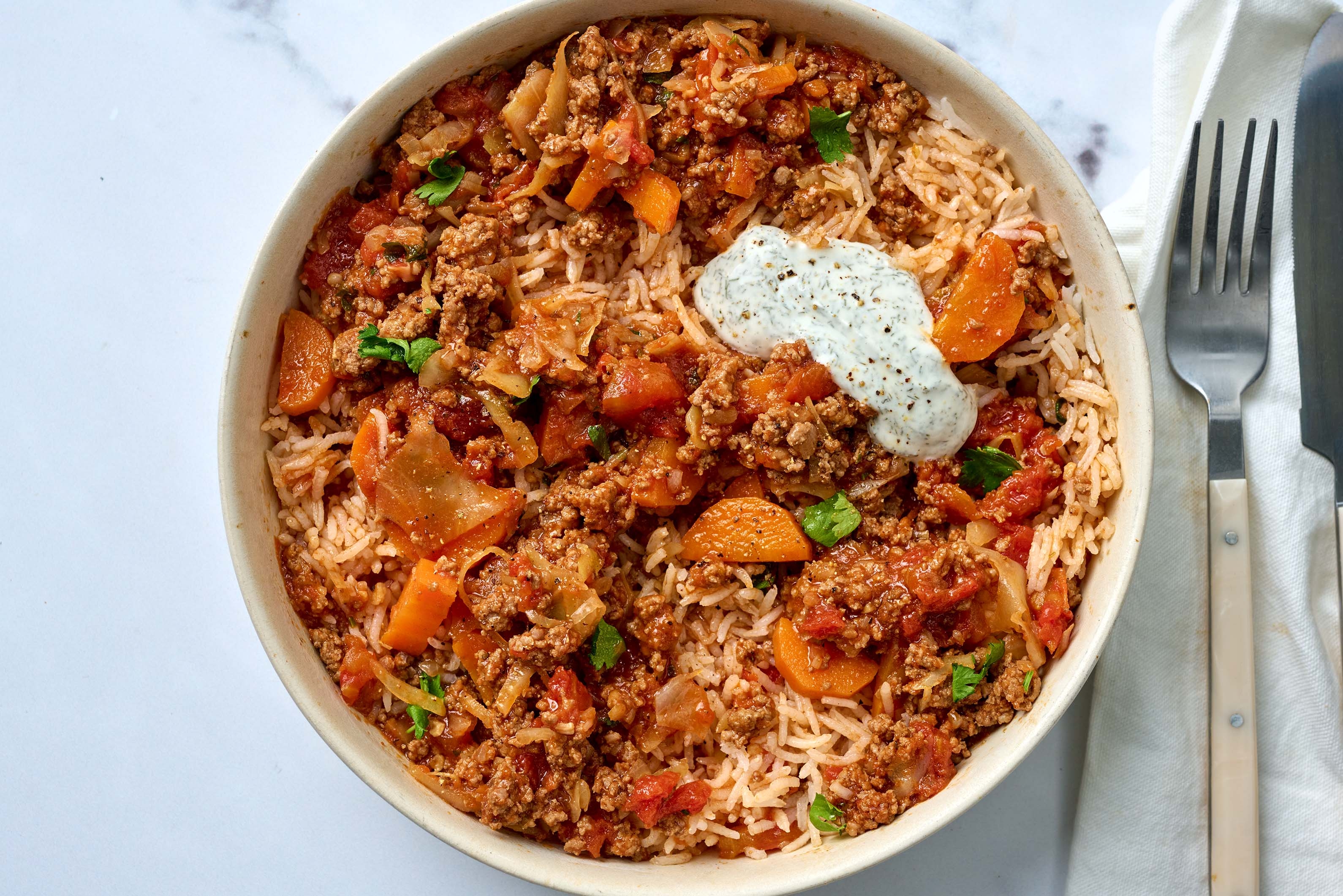 Eastern European Cabbage and Impossible® Burger Patties Stew