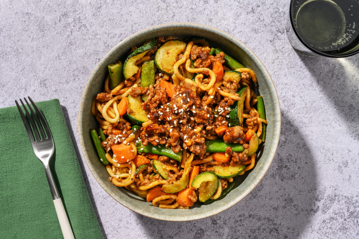 Asian BBQ Beef & Oyster Sauce Noodles