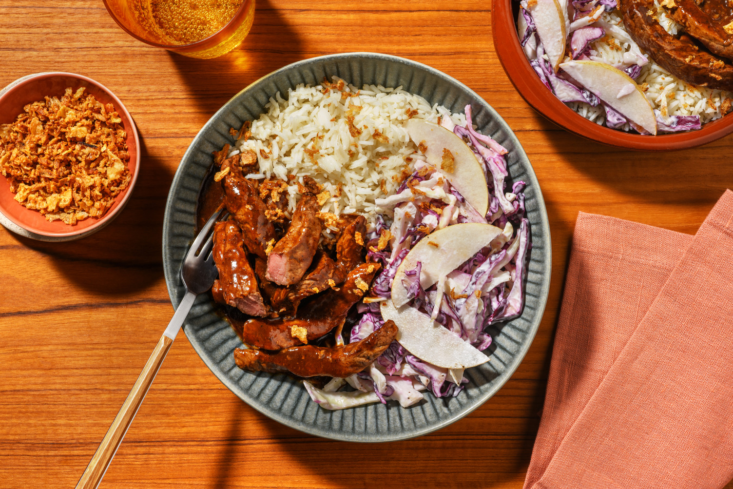 Double Teriyaki Ginger Beef & Creamy Slaw