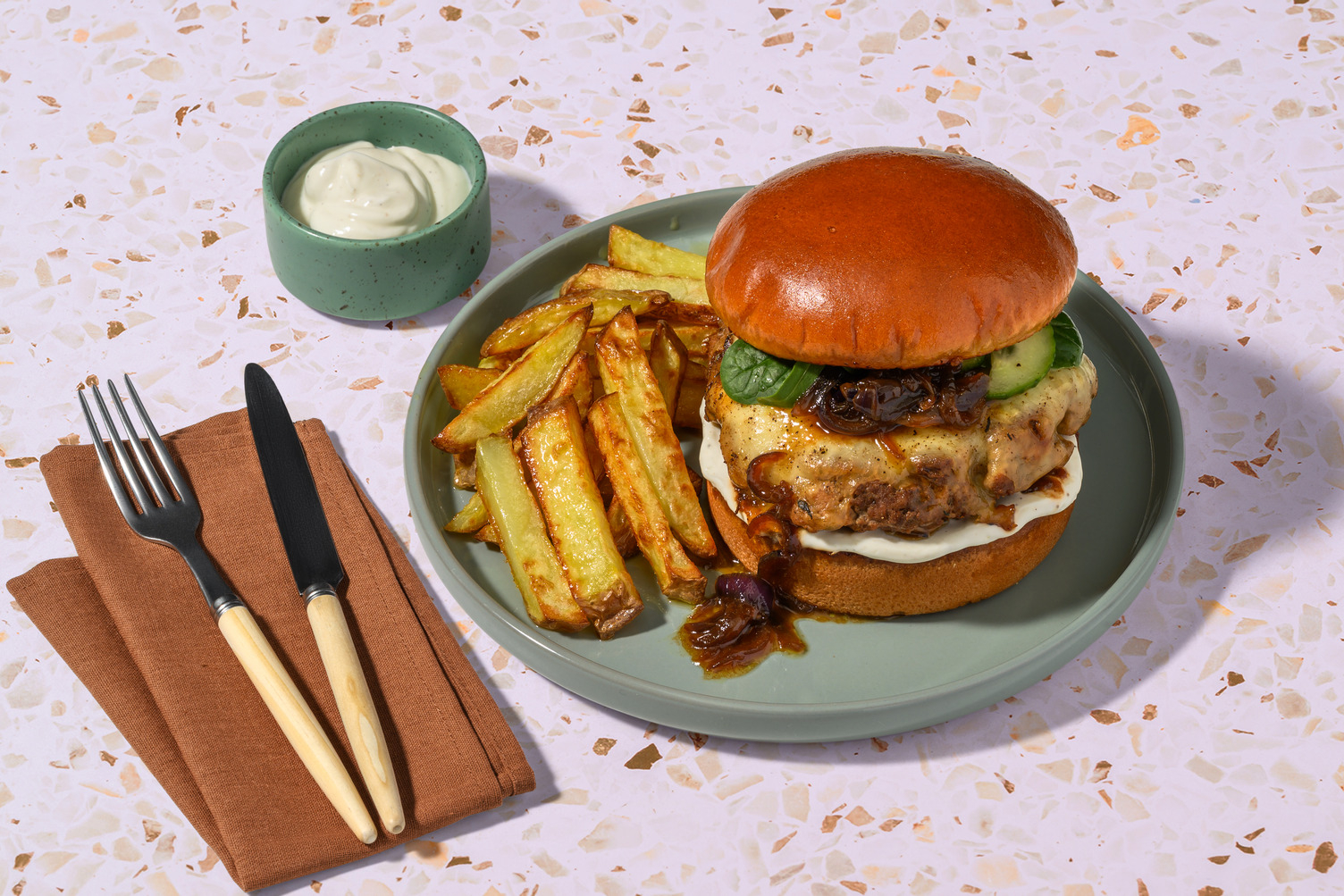 Classic Beef & Pork Cheeseburger