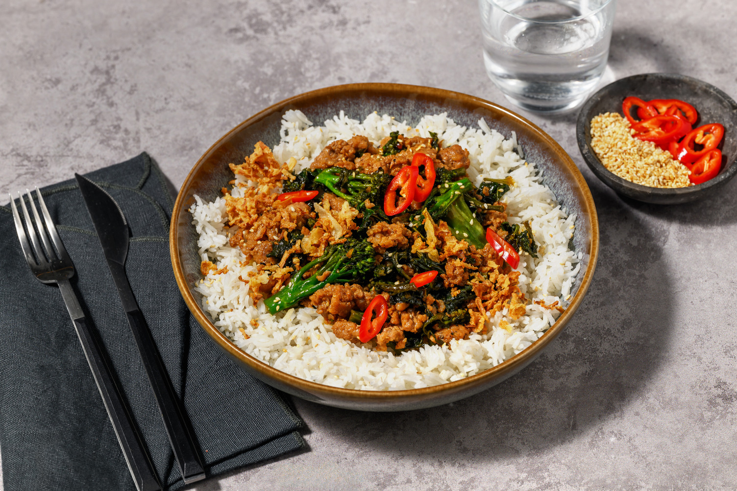 Sticky Double Sichuan Pork & Baby Broccoli