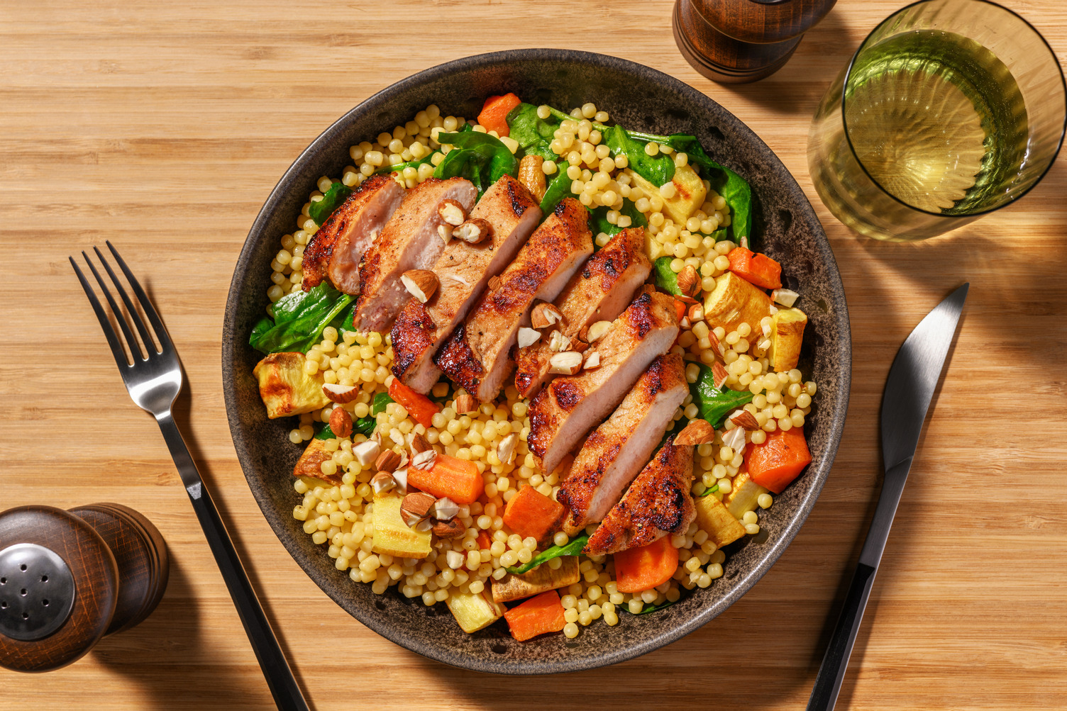 Sticky Chermoula Chicken & Pearl Couscous