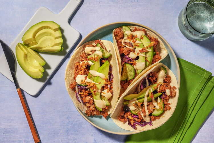 Teriyaki-Glazed Pork & Avocado Tacos
