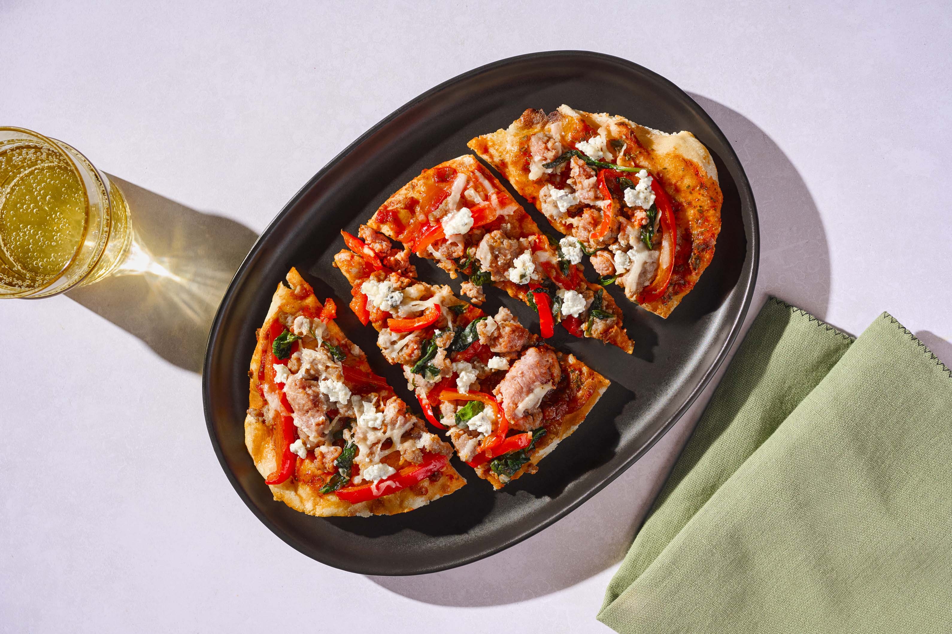 Impossible® Burger Patties and Ricotta Flatbreads