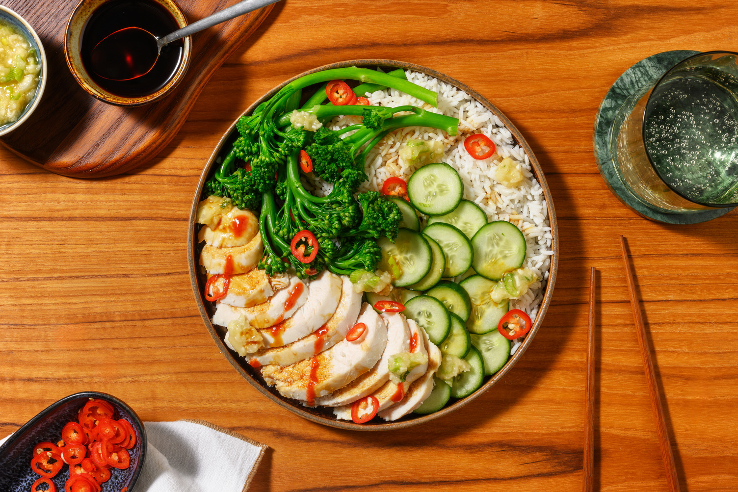 Hainanese Prawns & Fragrant Rice Set