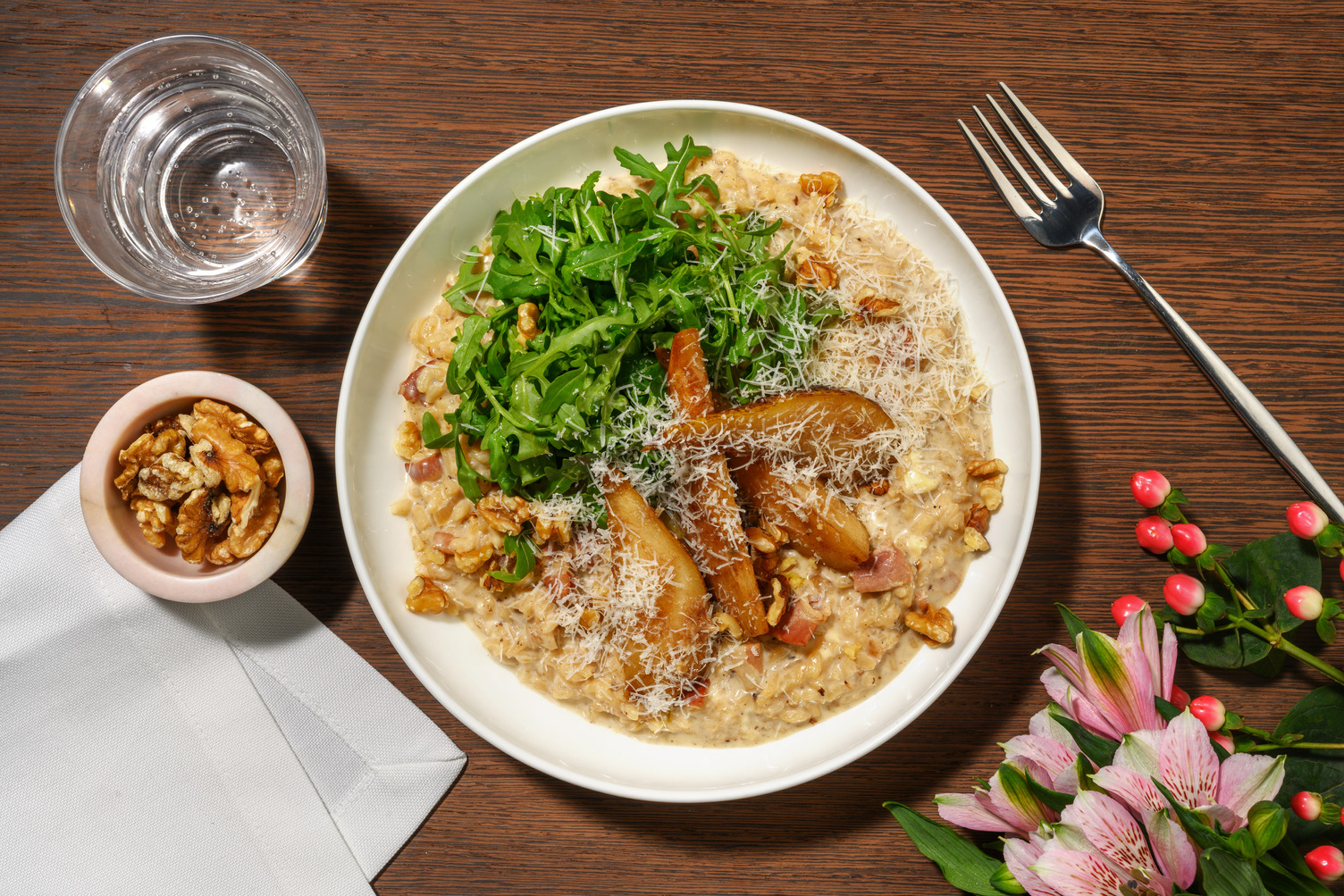 Brie Mine: Bacon, Prawns & Caramelised Pear Risotto