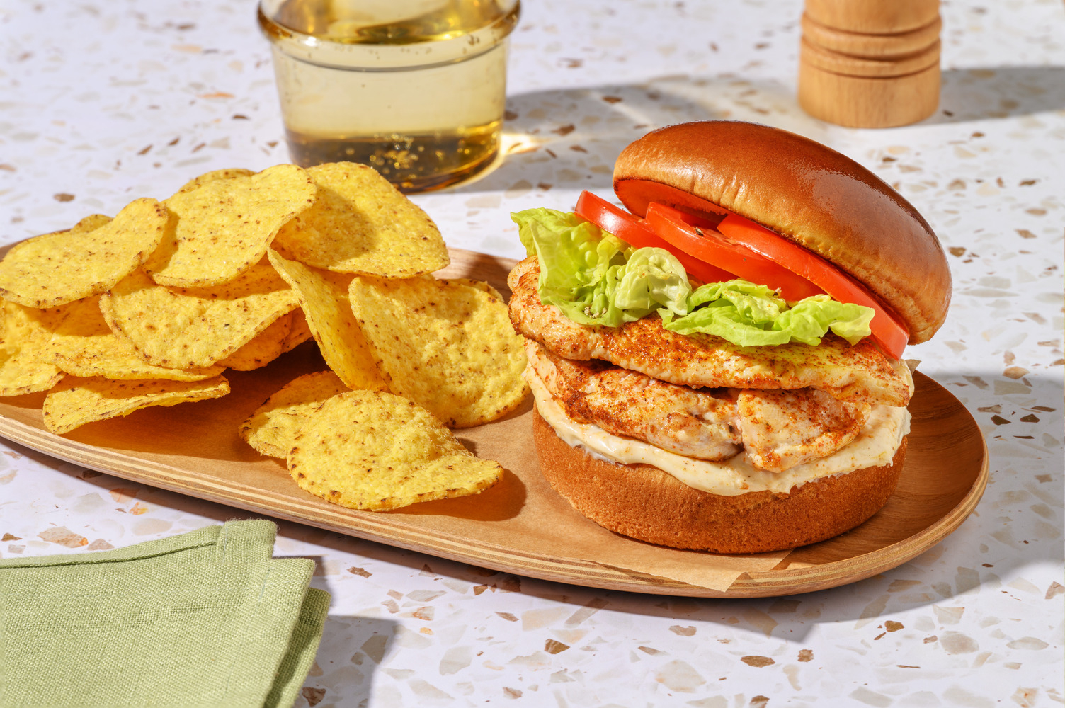 Portuguese-Style Chicken Burger