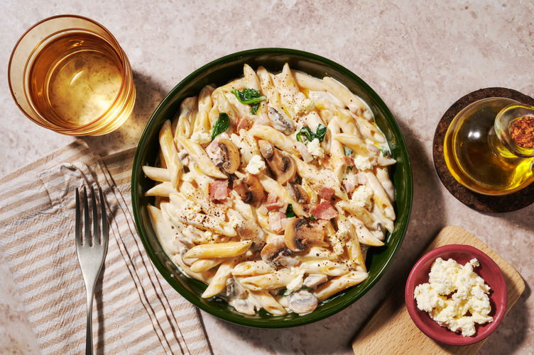 Rustic Bacon & Ricotta Penne