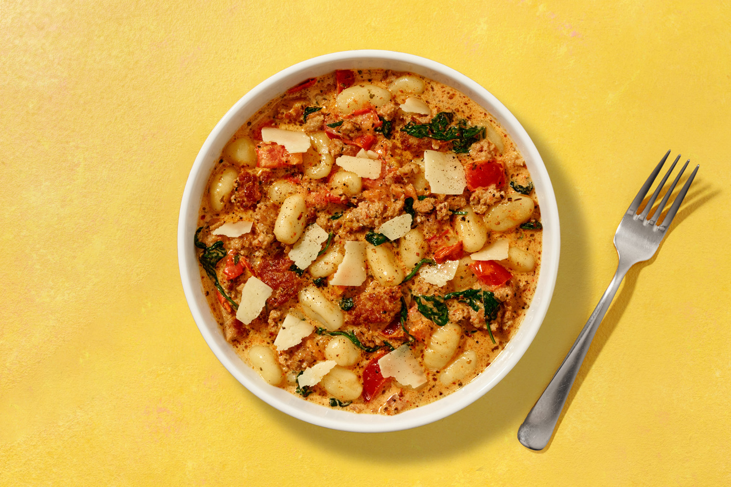 Super Fast Creamy Chicken & Spinach Gnocchi
