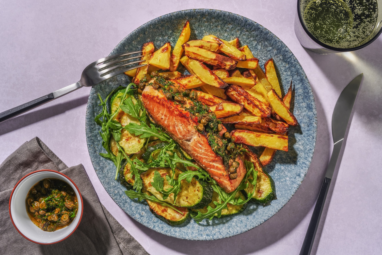 Seared Barramundi & Lemony Caper Butter