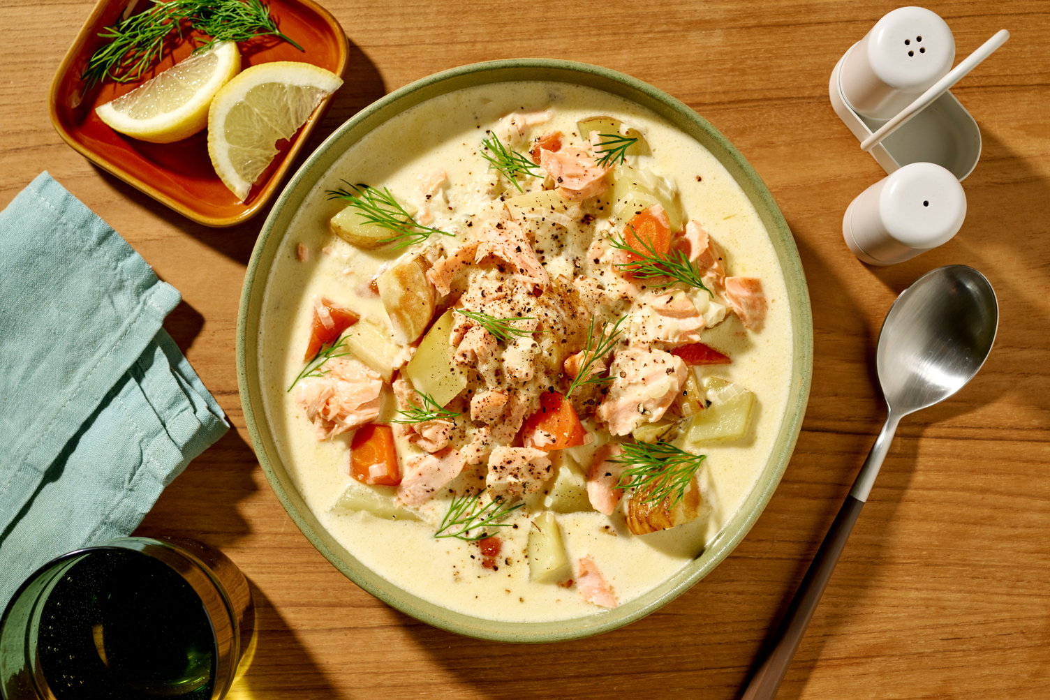 Finnish-Style Creamy Poached Barramundi Soup
