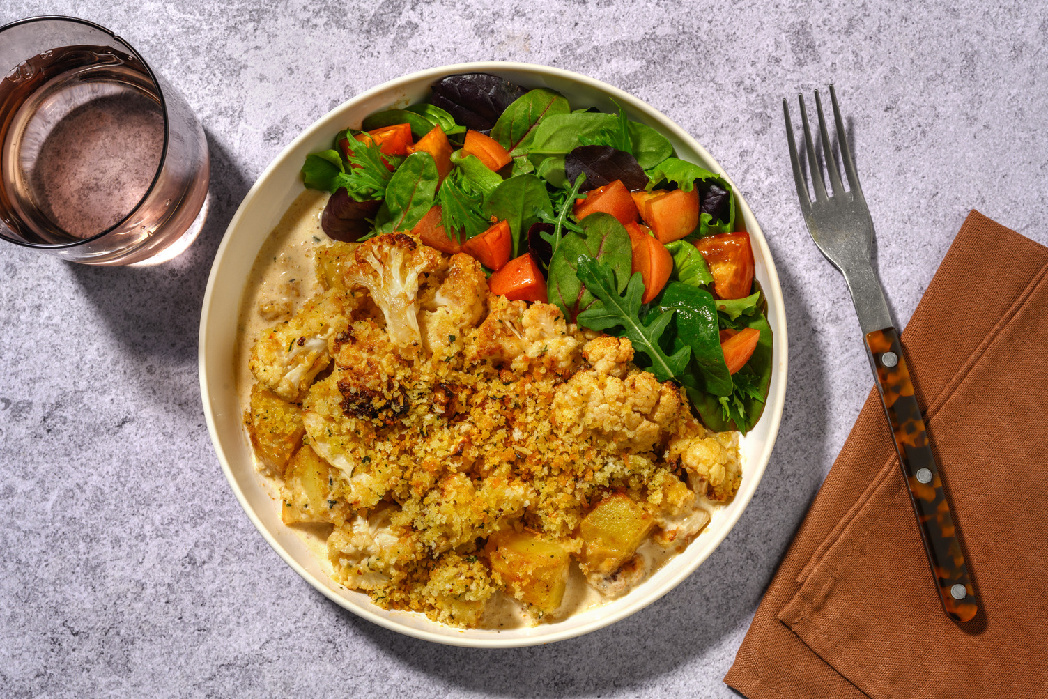 Potato, Cauliflower & Thyme Gratin