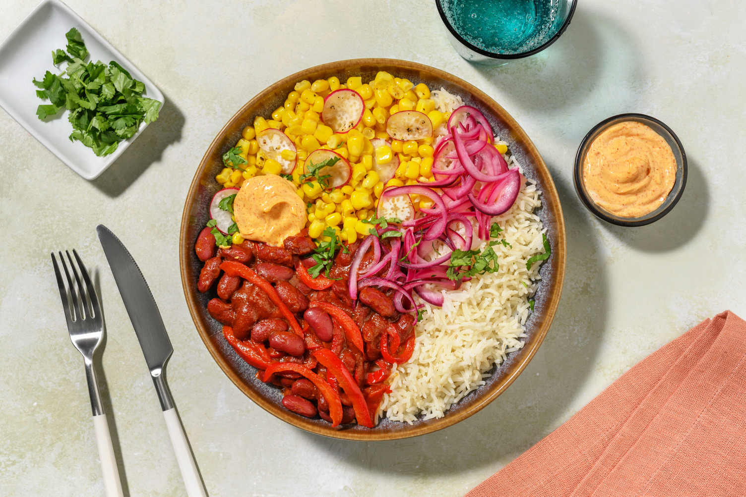 Chipotle Plant-Based Mince & Kidney Bean Burrito Bowl