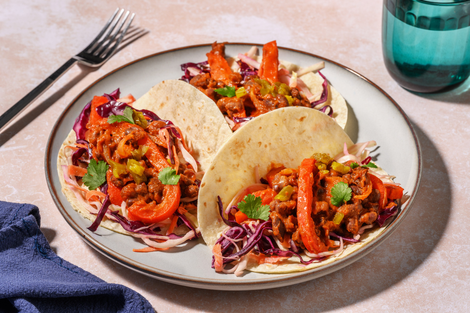 Superquick Mexican Fiesta Black Bean & Plant-Based Mince Tacos