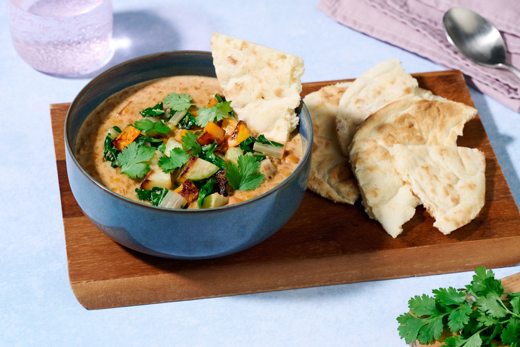 Chermoula Coconut Lentil & Roast Kūmara Soup
